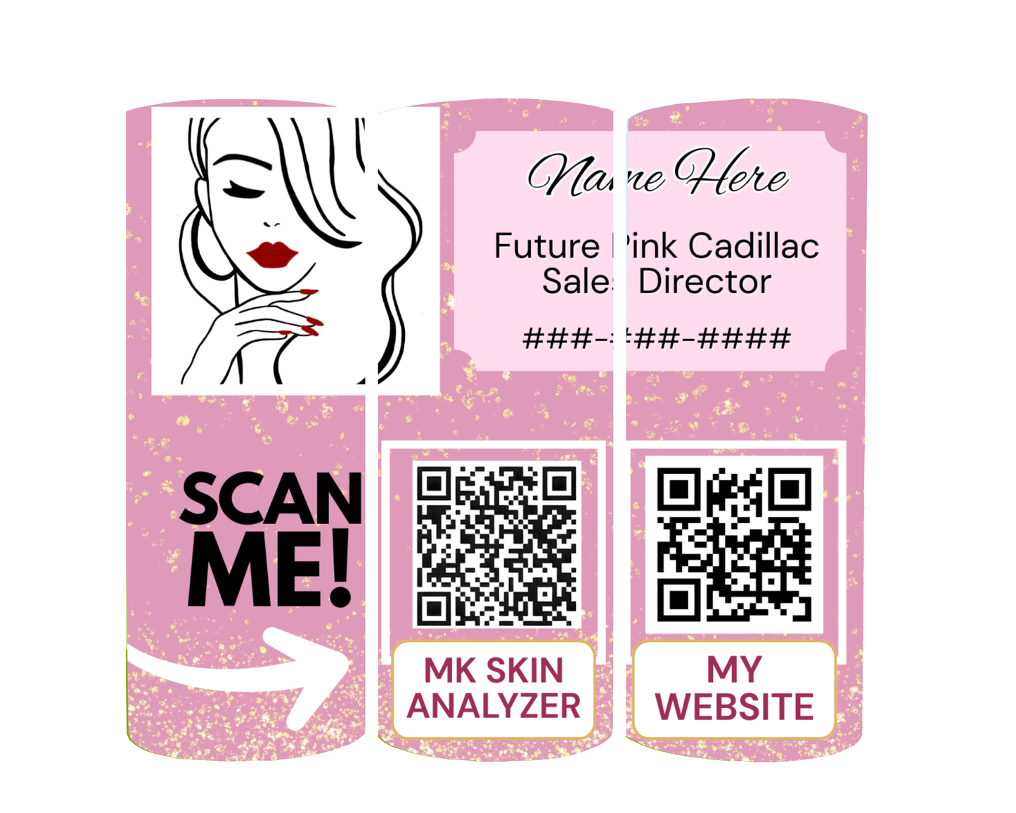Custom Tumbler with Pic, Info and QR Codes 2026