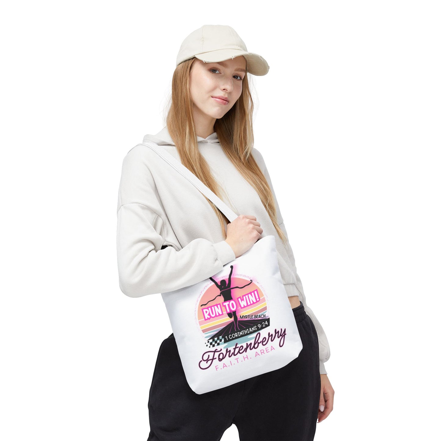 Faith-Inspired Tote Bag for Daily Inspiration | Motivational Gift for Runners, Church, Christians, Fundraising, or Events
