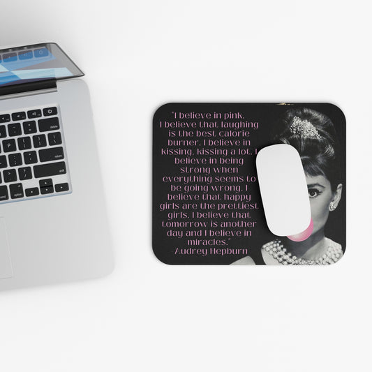 Inspirational Mousepad Audrey Hepburn Quote