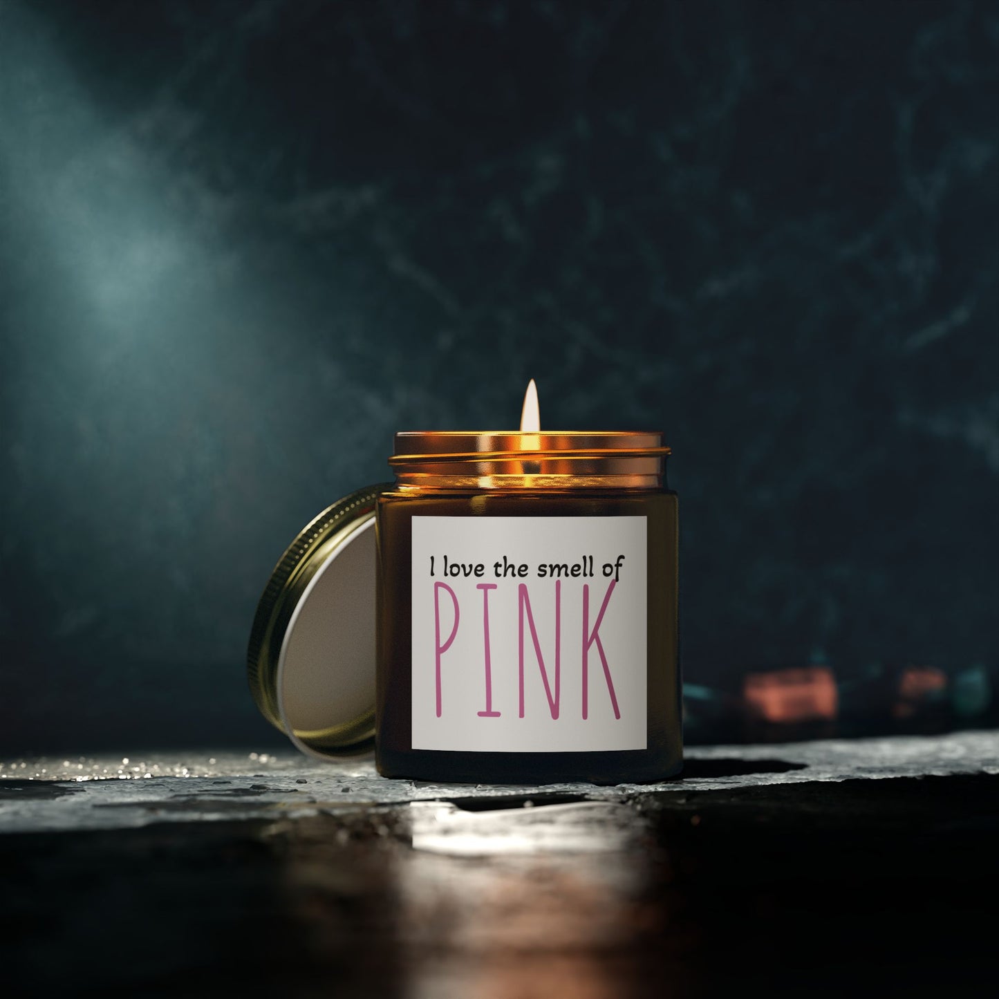 Custom Candles | PINK candles I Love the Smell of Pink Scented Candles | Coconut Apricot Wax (4oz & 9oz)