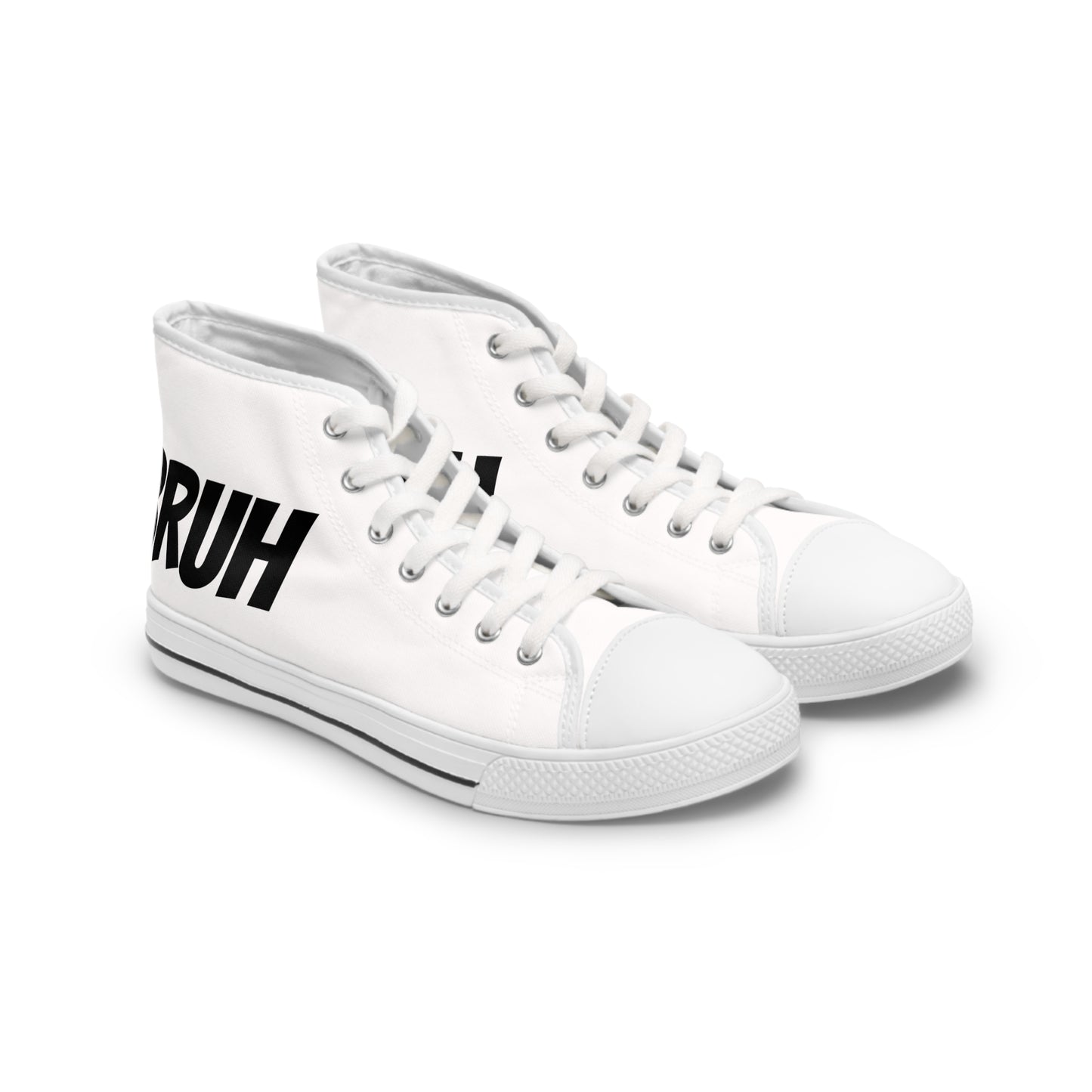Women's High Top Sneakers — Classic White Canvas High-Tops for Everyday Casual Wear