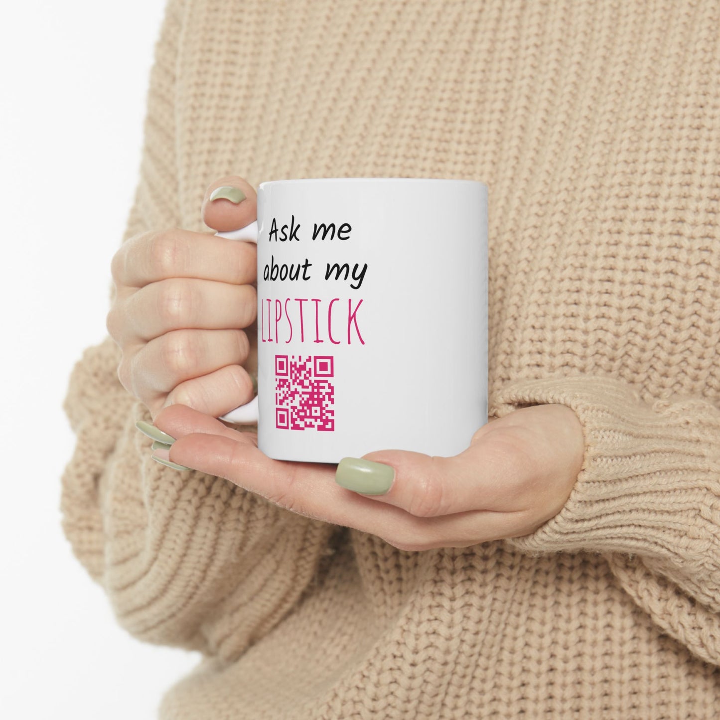 Boss Girl Ceramic Mug with QR Code - 11oz, 15oz