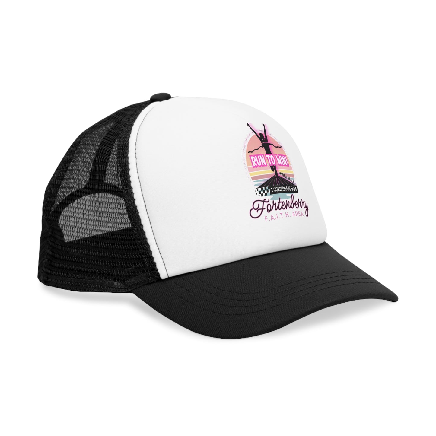 Run to Win Mesh Cap - Sports Hat, Gym Accessory, Race Event Gear, Summer Style, Gift for Athletes