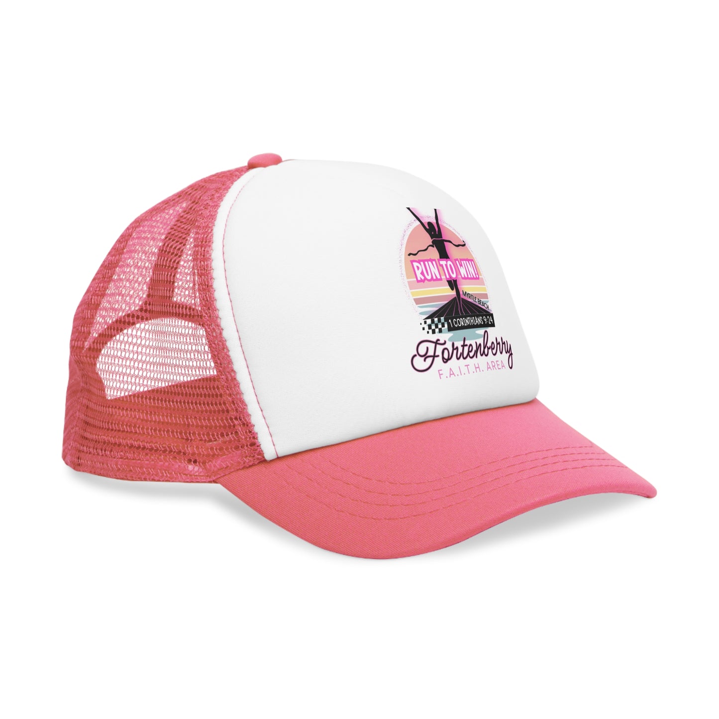 Run to Win Mesh Cap - Sports Hat, Gym Accessory, Race Event Gear, Summer Style, Gift for Athletes