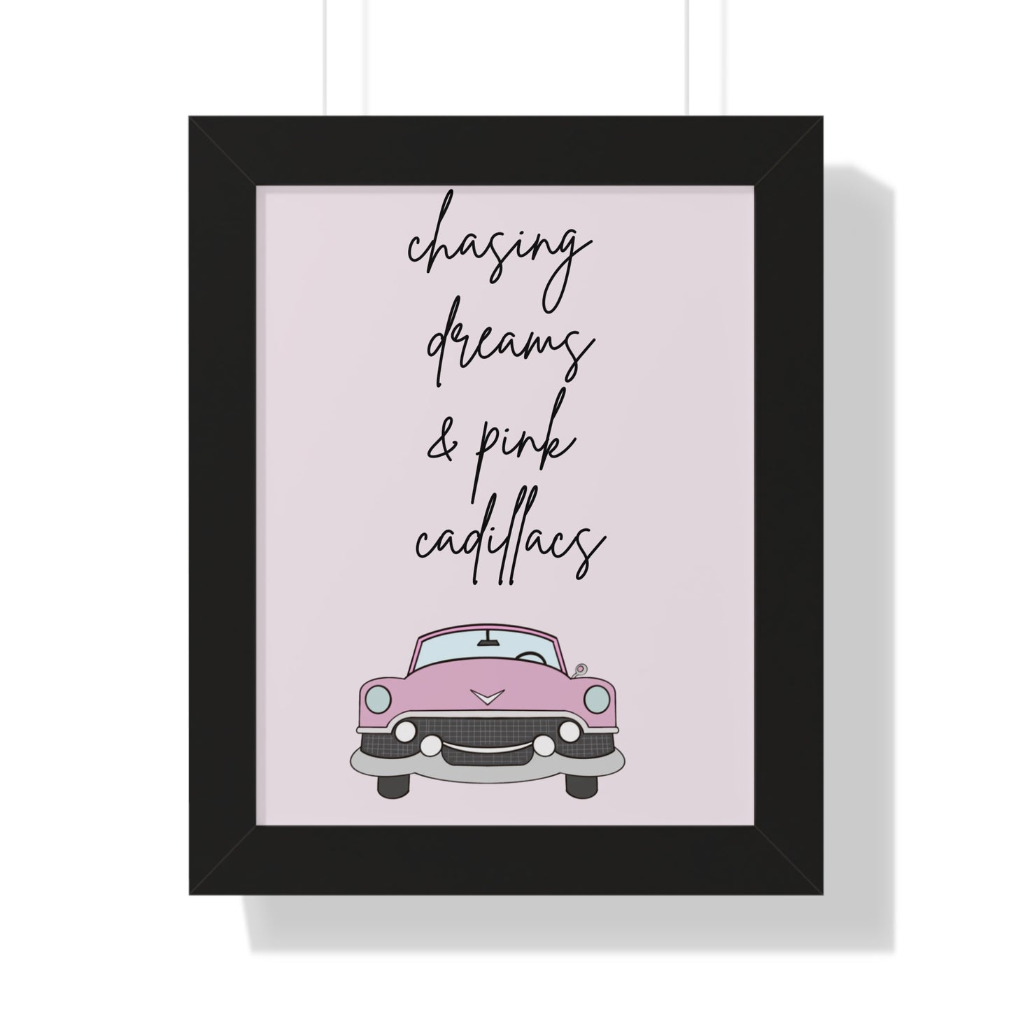 Wall Art Chasing Dreams | Mary Kay Inspiration | MK Wall Art | Chasing Dreams & Pink Cadillacs | Pink Wall Art | Mary Kay Wall Art