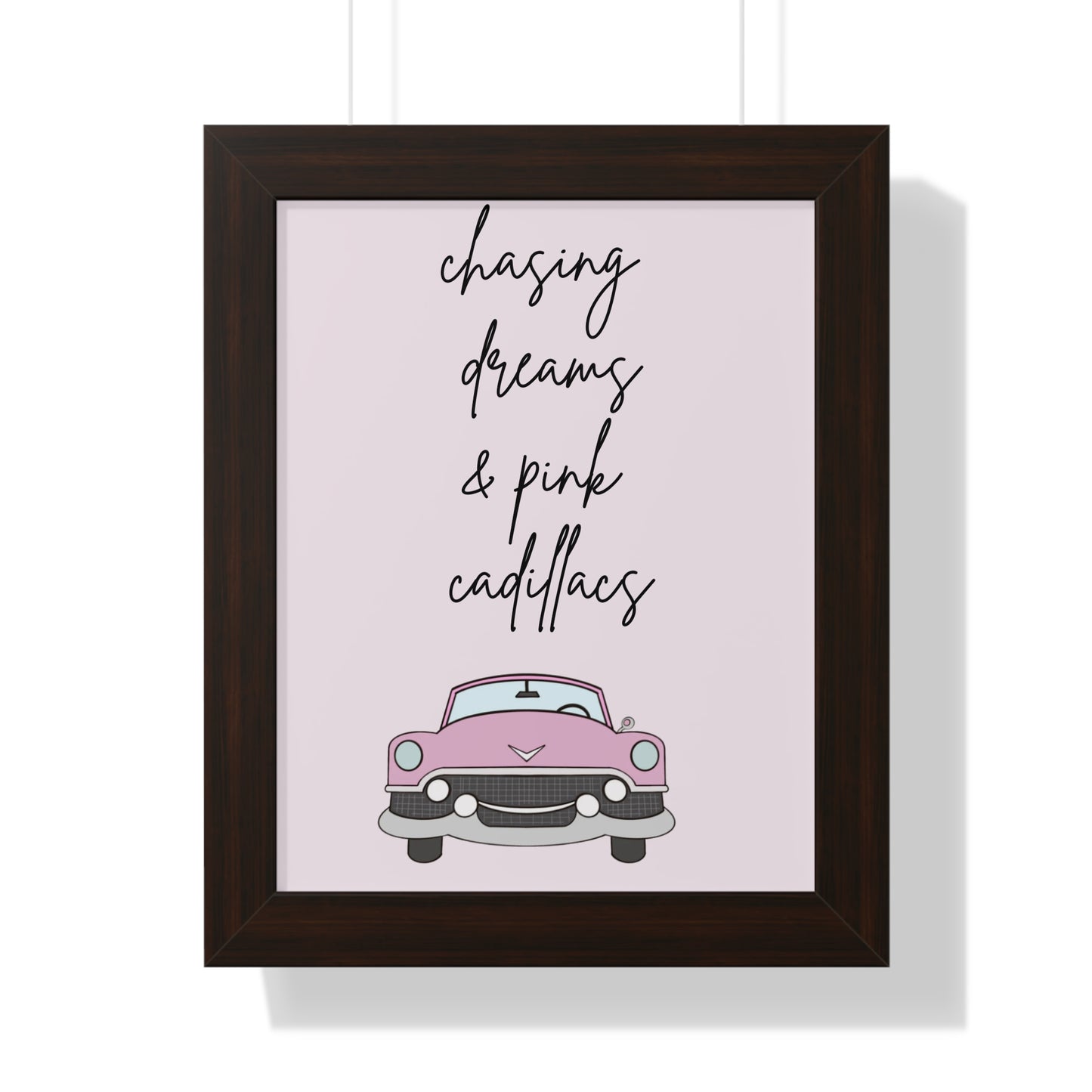 Wall Art Chasing Dreams | Mary Kay Inspiration | MK Wall Art | Chasing Dreams & Pink Cadillacs | Pink Wall Art | Mary Kay Wall Art