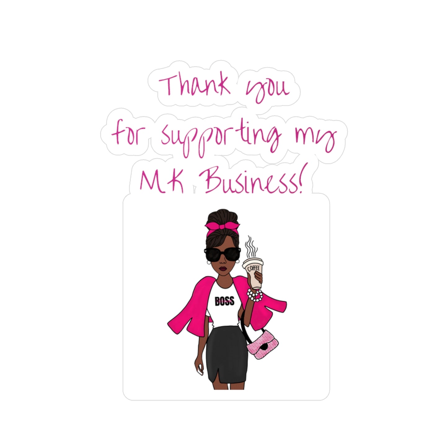 Copy of Custom Sticker | Thank You for Supporting My MK Business Sticker | Personalization Available | Thank you for supporting my business