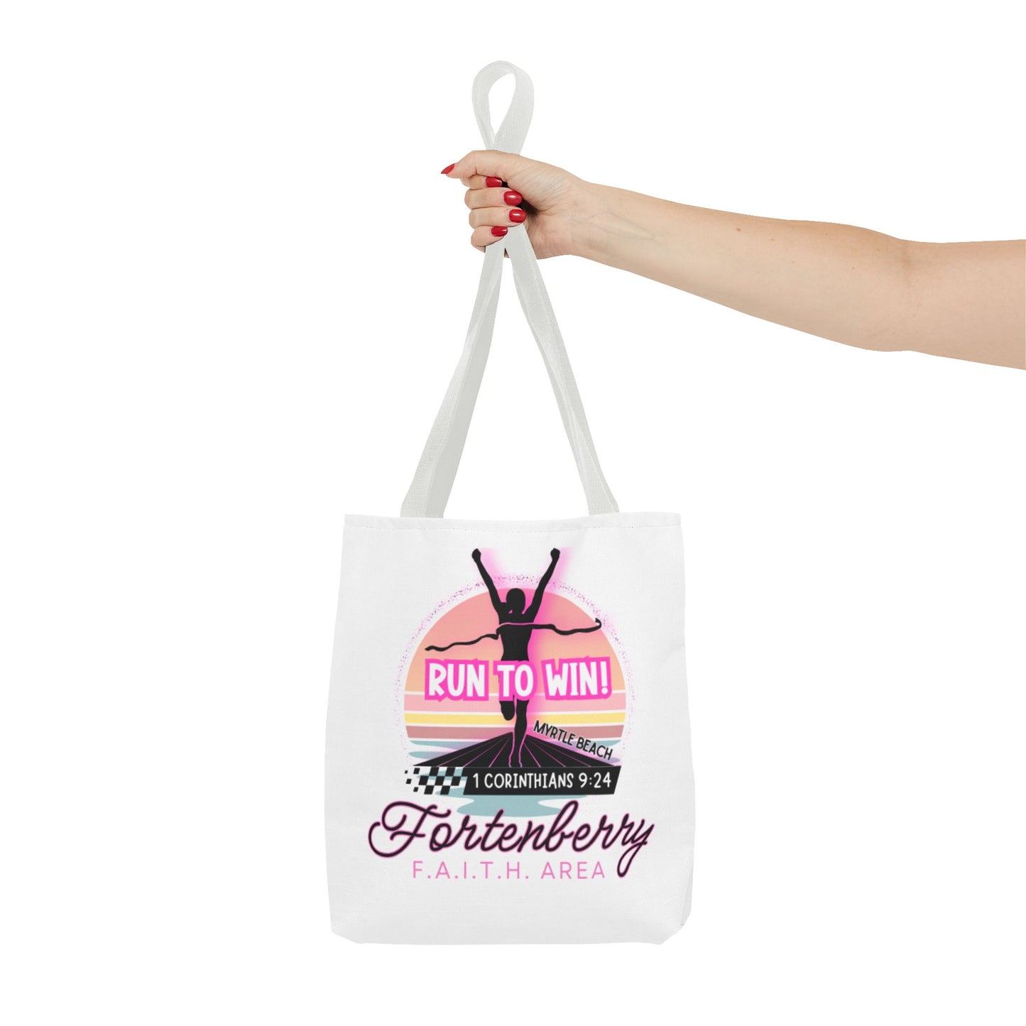 Faith-Inspired Tote Bag for Daily Inspiration | Motivational Gift for Runners, Church, Christians, Fundraising, or Events