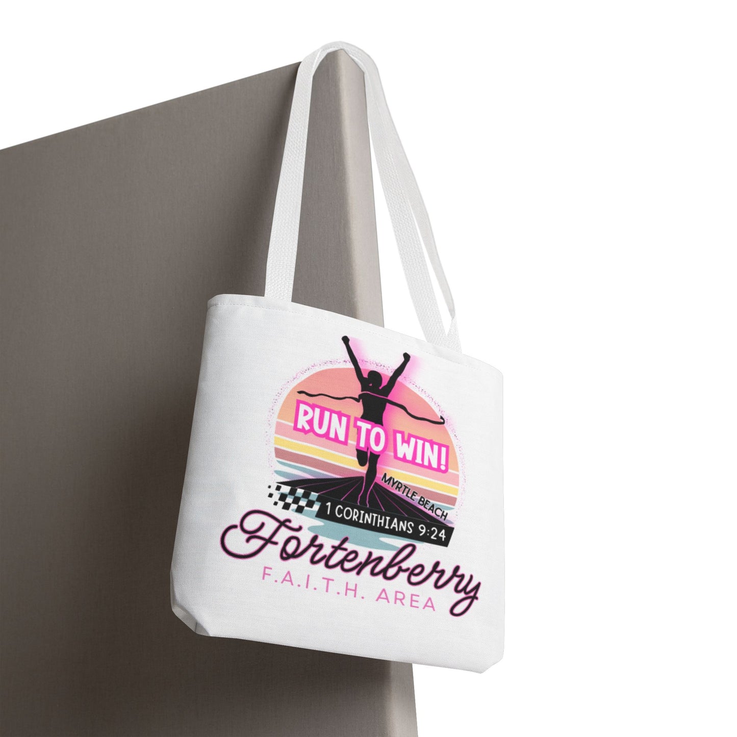 Faith-Inspired Tote Bag for Daily Inspiration | Motivational Gift for Runners, Church, Christians, Fundraising, or Events