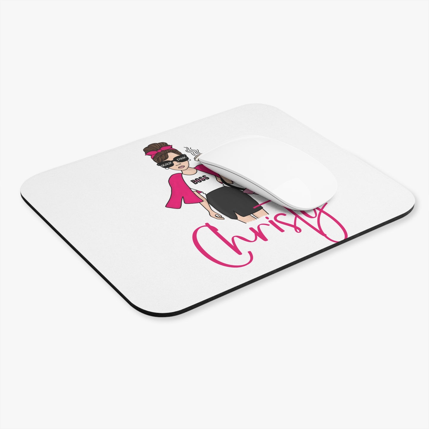 Pink Mousepad | Boss Babe Mousepad | Pink Office Accessories | Boss Babe Office Mousepad