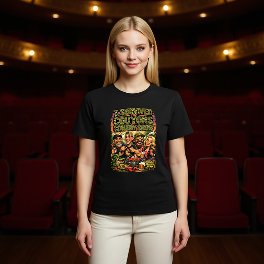 I Survived the Couyons of Comedy Show Women's T-Shirt|Comfort Colors C1717 Double DTG
