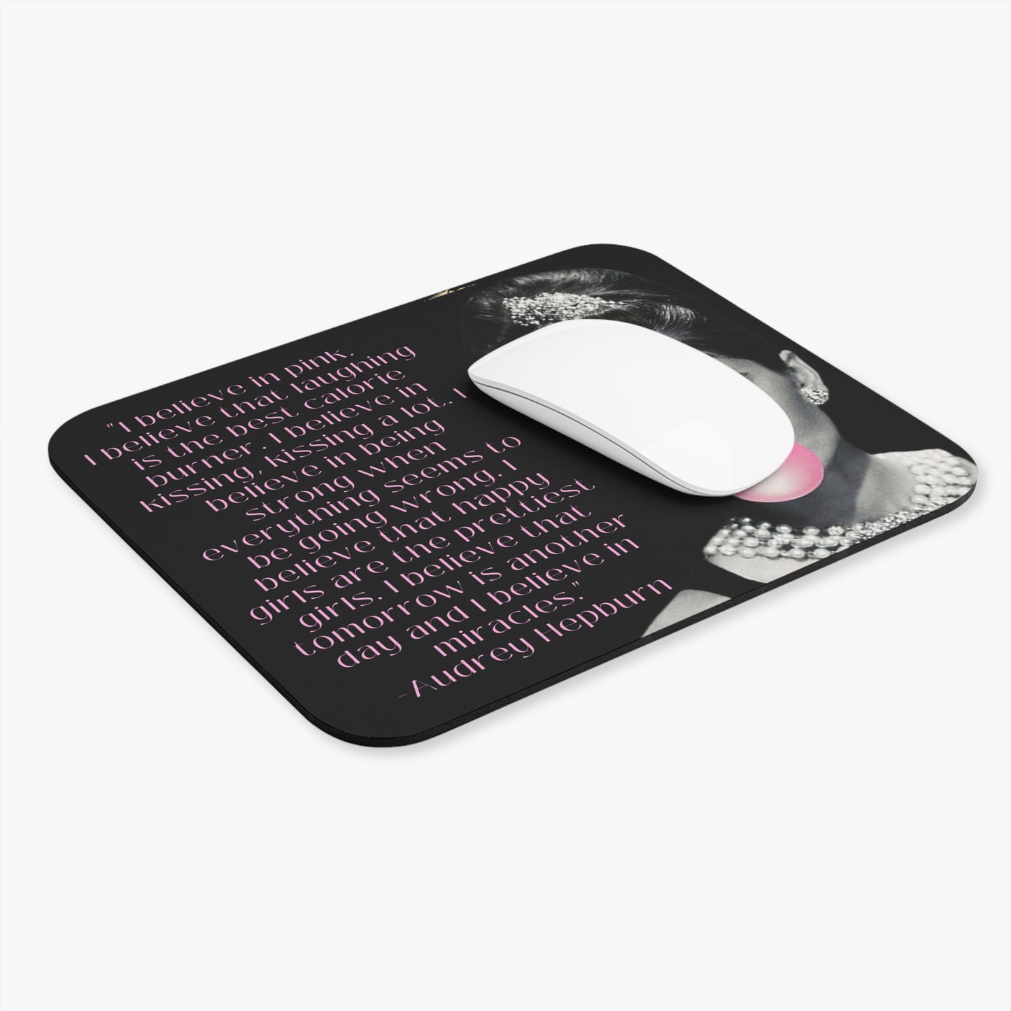 Inspirational Mousepad Audrey Hepburn Quote