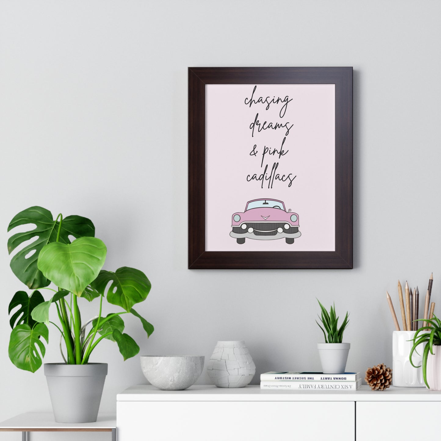 Wall Art Chasing Dreams | Mary Kay Inspiration | MK Wall Art | Chasing Dreams & Pink Cadillacs | Pink Wall Art | Mary Kay Wall Art