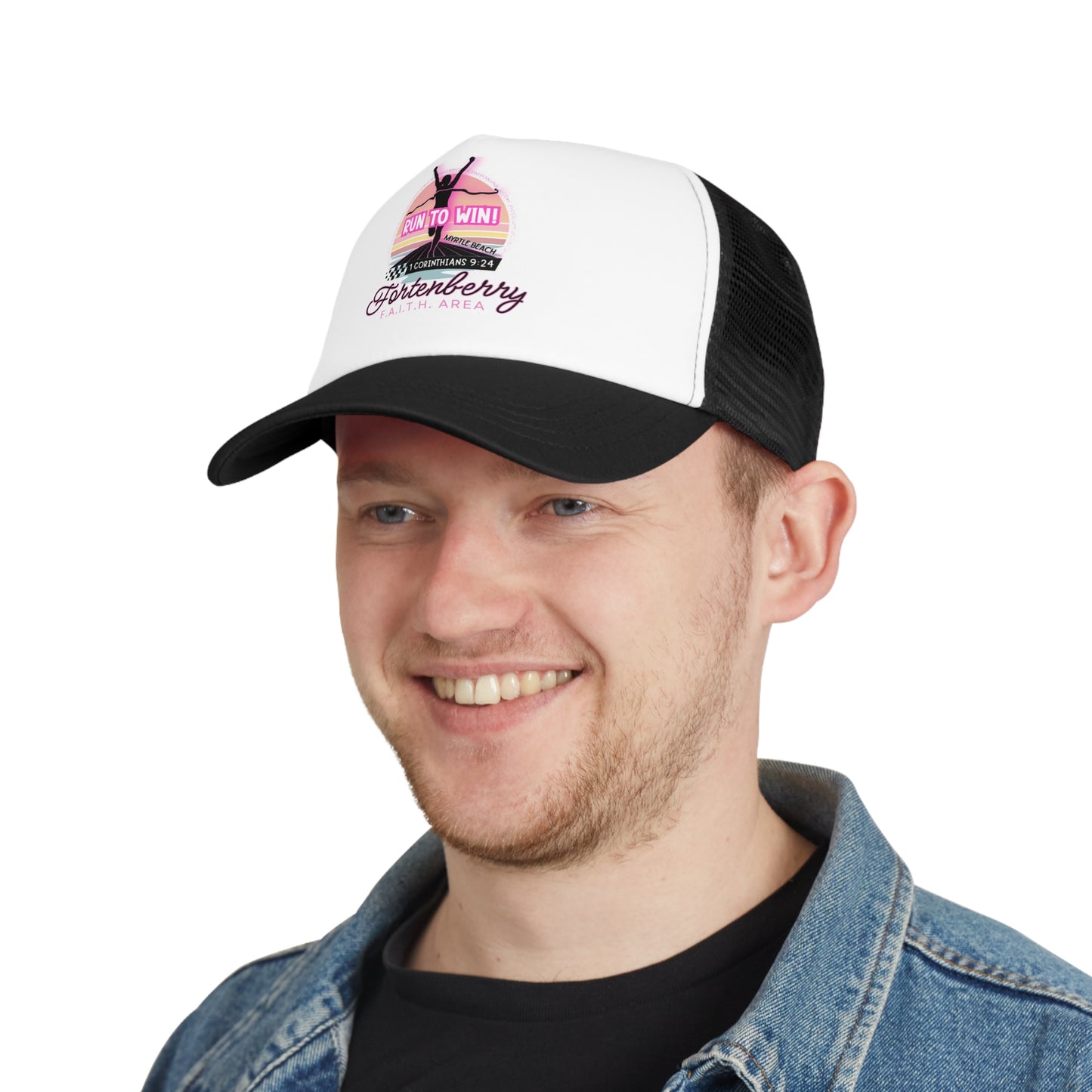 Run to Win Mesh Cap - Sports Hat, Gym Accessory, Race Event Gear, Summer Style, Gift for Athletes