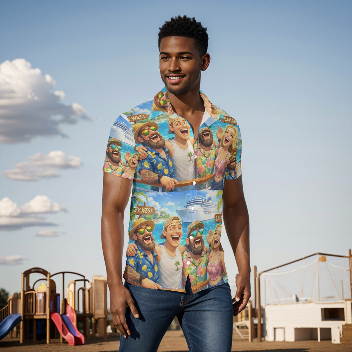 All-Over Print Men's Shirt