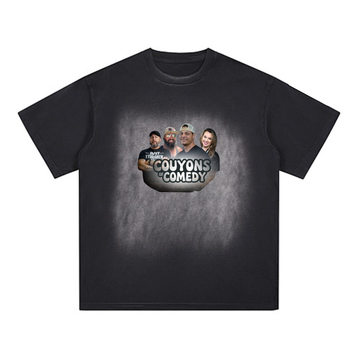 Couyons of Comedy Logo Vintage Washed Boxy T-Shirt|250GSM DTG