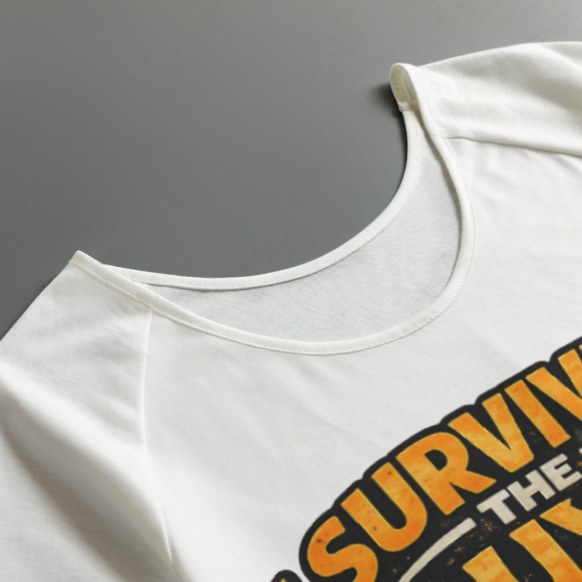 All-Over Print Women's Round Neck T-shirt With Raglan Sleeve