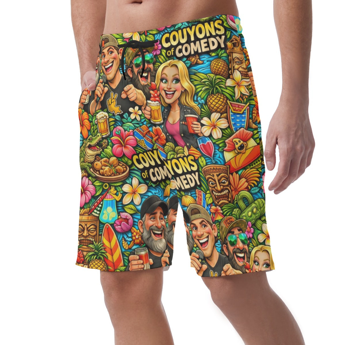 All-Over Print Men's Casual Short Pants