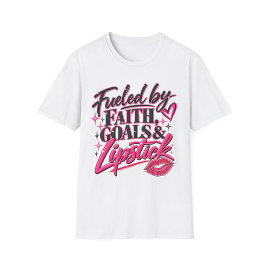 Fueled by Faith, Goals & Lipstick Graphic T-Shirt