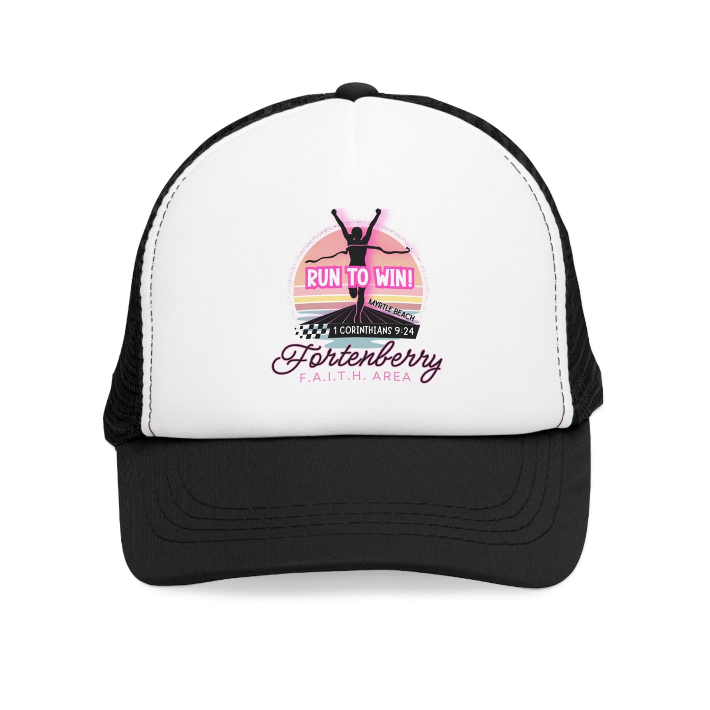 Run to Win Mesh Cap - Sports Hat, Gym Accessory, Race Event Gear, Summer Style, Gift for Athletes