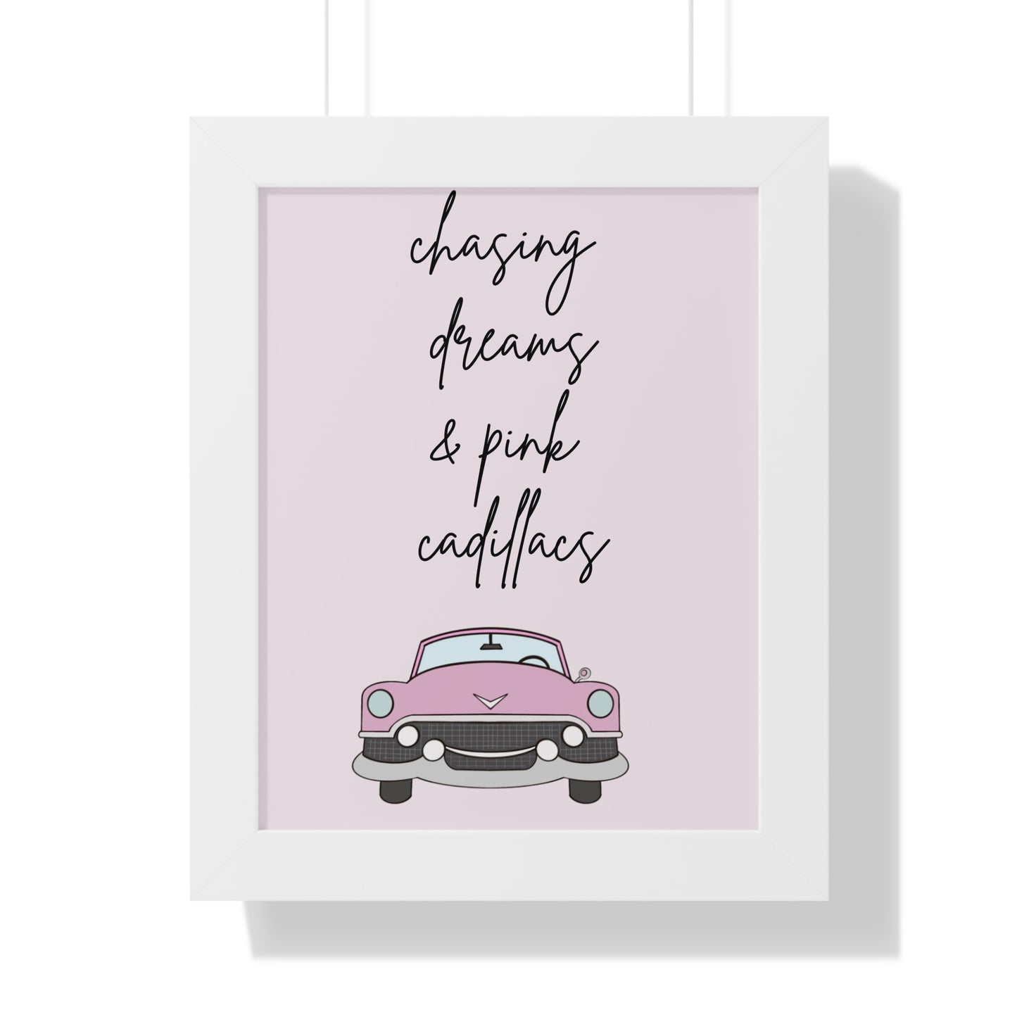 Wall Art Chasing Dreams | Mary Kay Inspiration | MK Wall Art | Chasing Dreams & Pink Cadillacs | Pink Wall Art | Mary Kay Wall Art