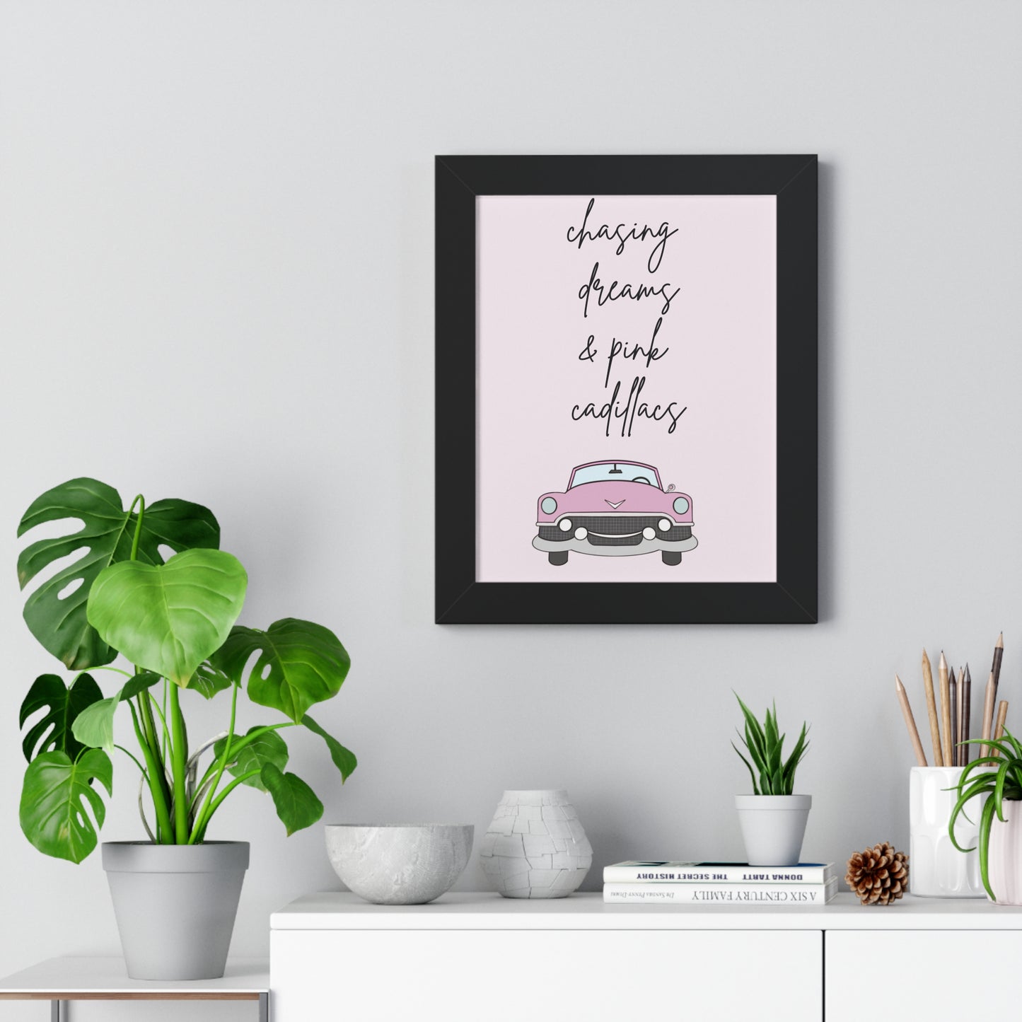 Wall Art Chasing Dreams | Mary Kay Inspiration | MK Wall Art | Chasing Dreams & Pink Cadillacs | Pink Wall Art | Mary Kay Wall Art