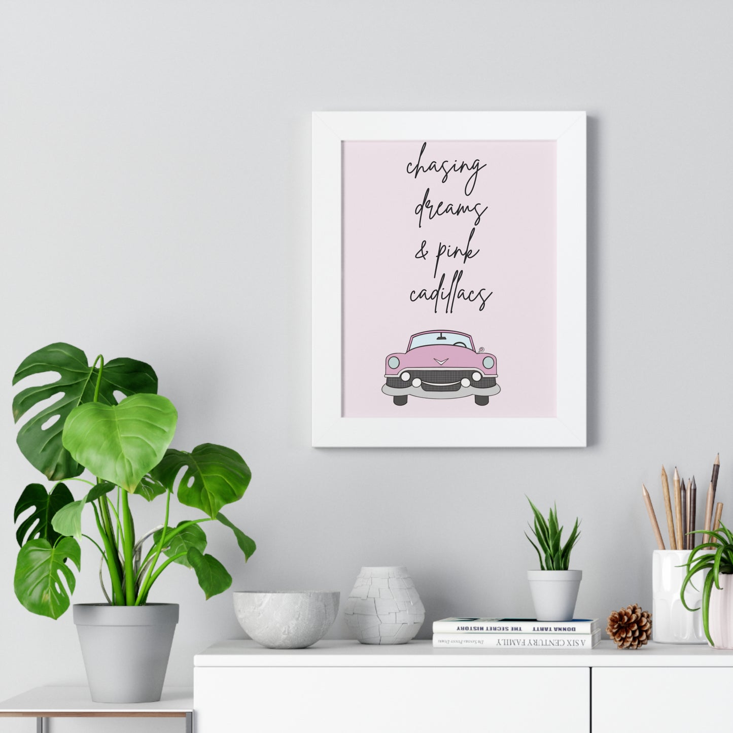 Wall Art Chasing Dreams | Mary Kay Inspiration | MK Wall Art | Chasing Dreams & Pink Cadillacs | Pink Wall Art | Mary Kay Wall Art