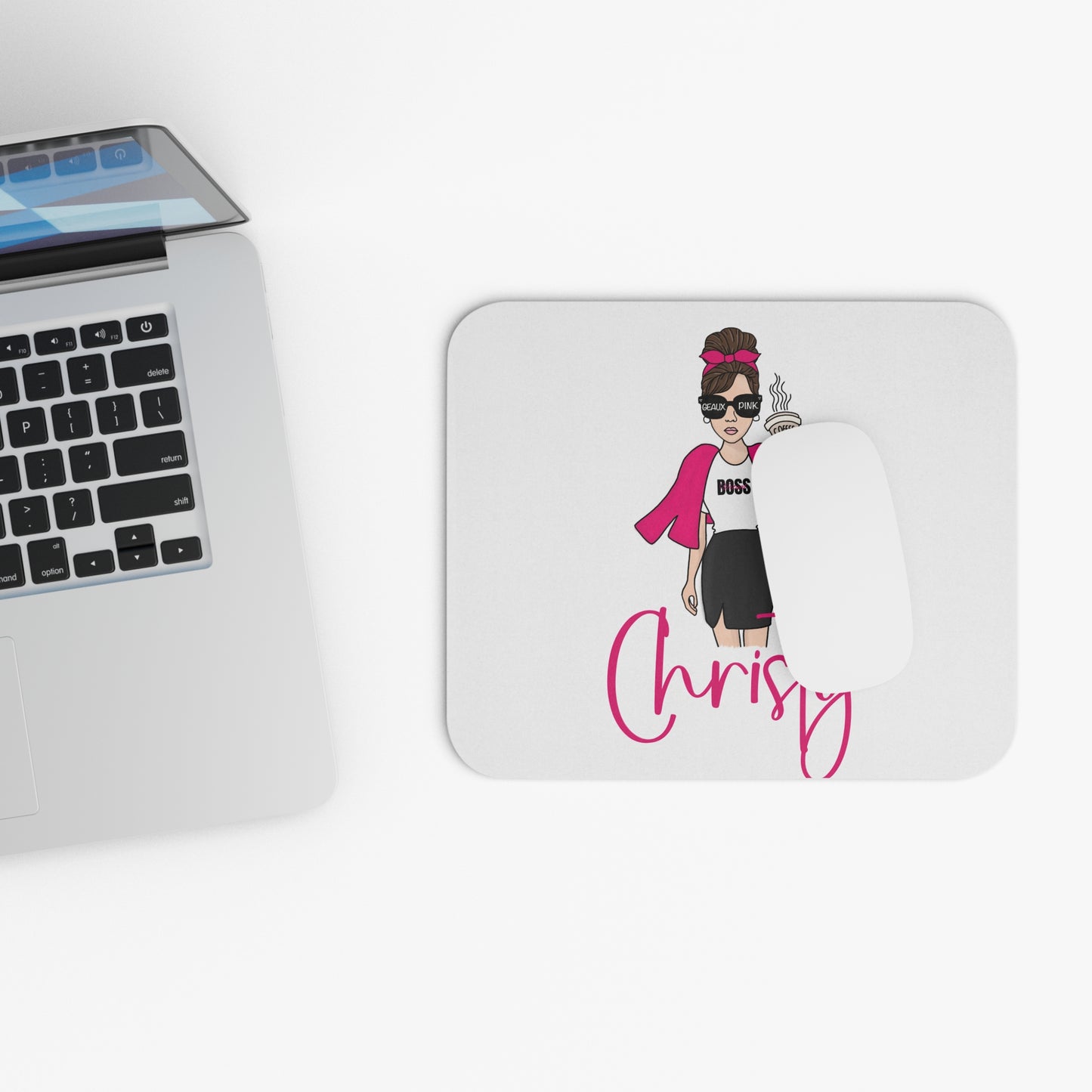 Pink Mousepad | Boss Babe Mousepad | Pink Office Accessories | Boss Babe Office Mousepad