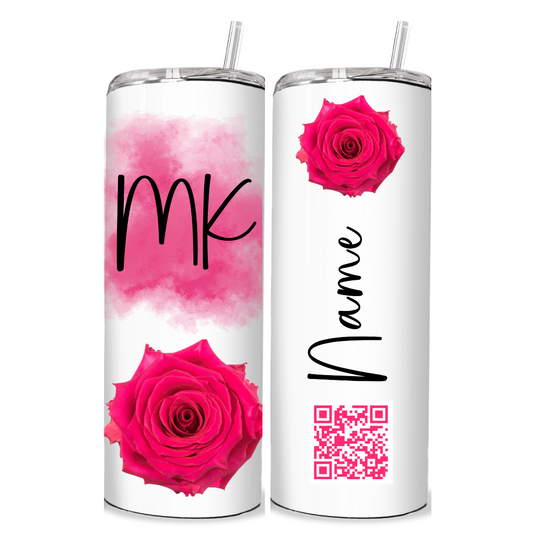 MK Pink Rose MK Custom Tumblers